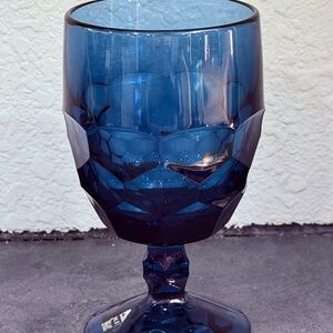 Elegant Blue Glass Goblet